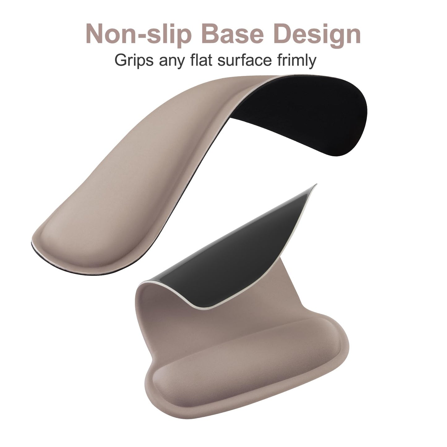 MOSISO Wrist Rest Support for Mouse Pad & Keyboard Set, Taupe Brown