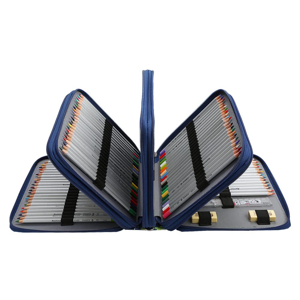 Lbxgap 184 Slots Pencil Case Organizer w/Removal Handle Strap