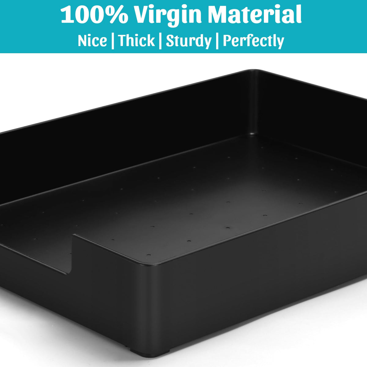 AZFUNN Paper Tray Organizer for Desk, Office Letter-Size Trays, Black 2 PCS