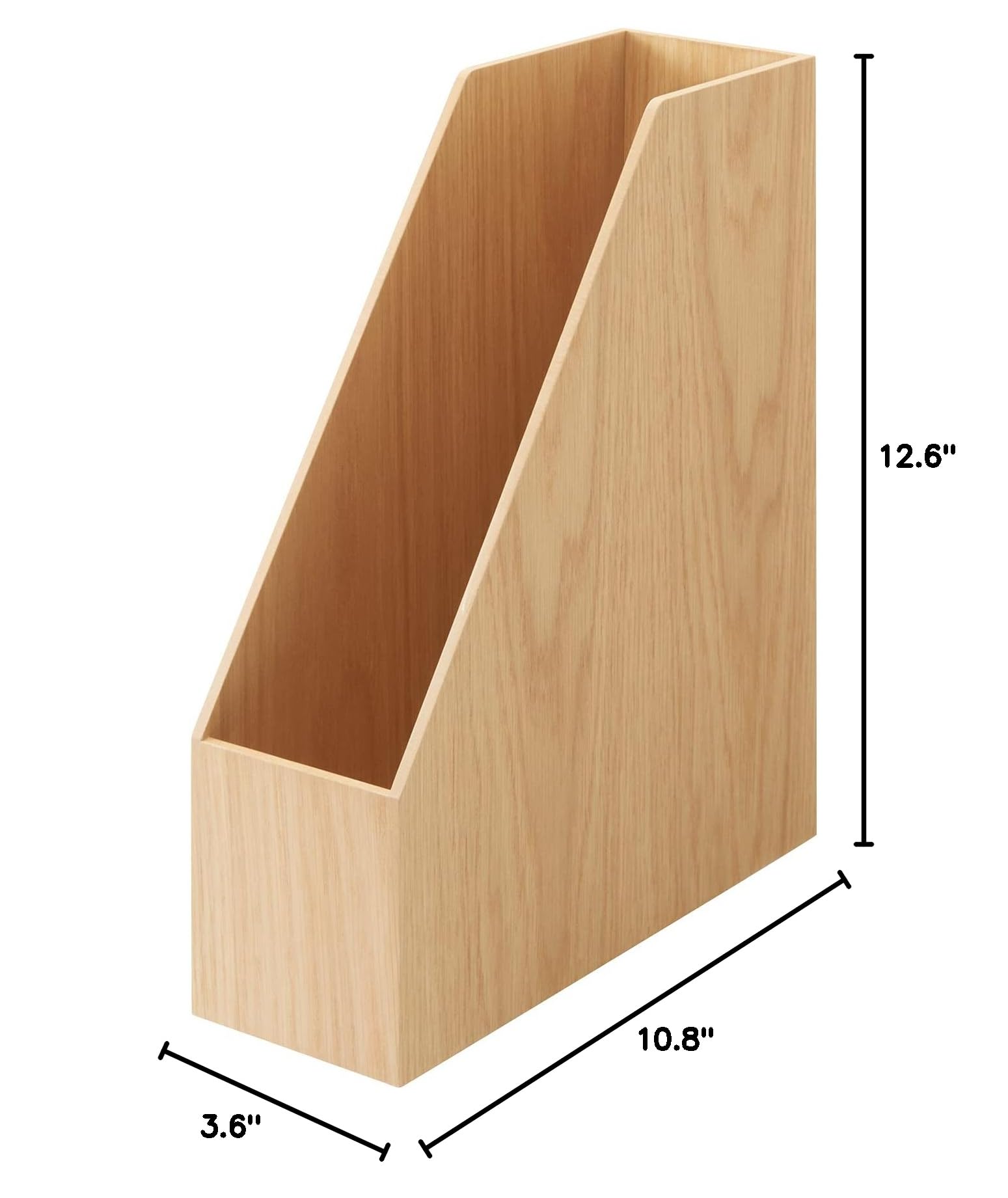 MUJI 44310205 Wooden Stand File Box, For A4, Approx. Width 3.6 x Depth 10.8 x Height 12.6 inches
