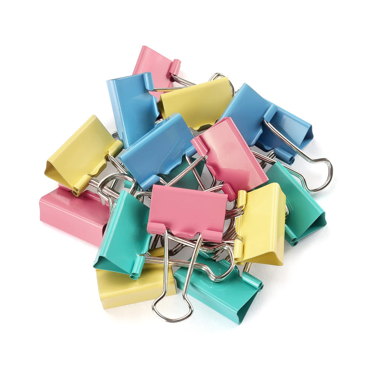ZZTX 24 Pack Medium Binder Clips 1.3 Inches Assorted Colors