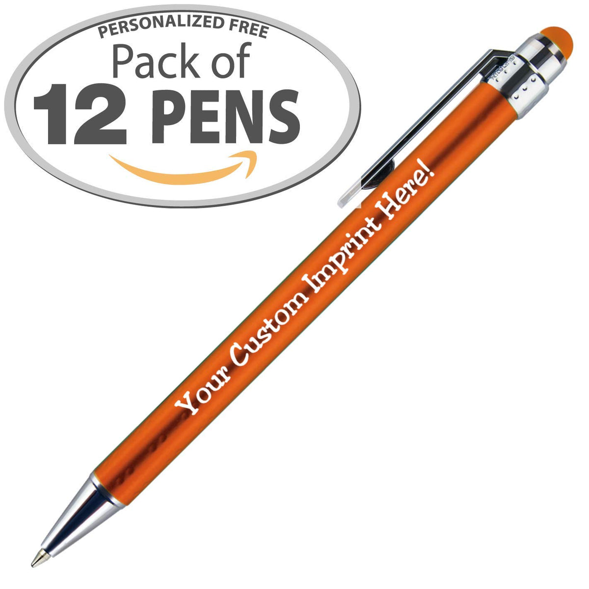 Personalized Pens with Stylus Tip -Bright Vibes- Click action - Custom - Black writing - Printed