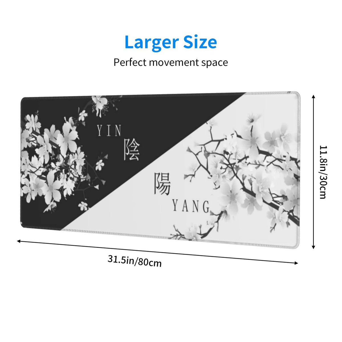 BEYIMEN Japanese Large Gaming Mouse Pad, Cherry Blossom Pattern