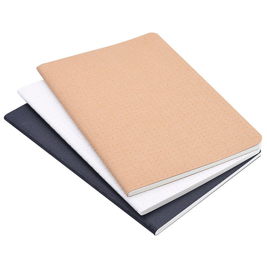 newestor Set of 3 A5 Dotted Notebook/Travel Journal - 5.5 x 8.25 Dot Grid Paper for Bullet Notes