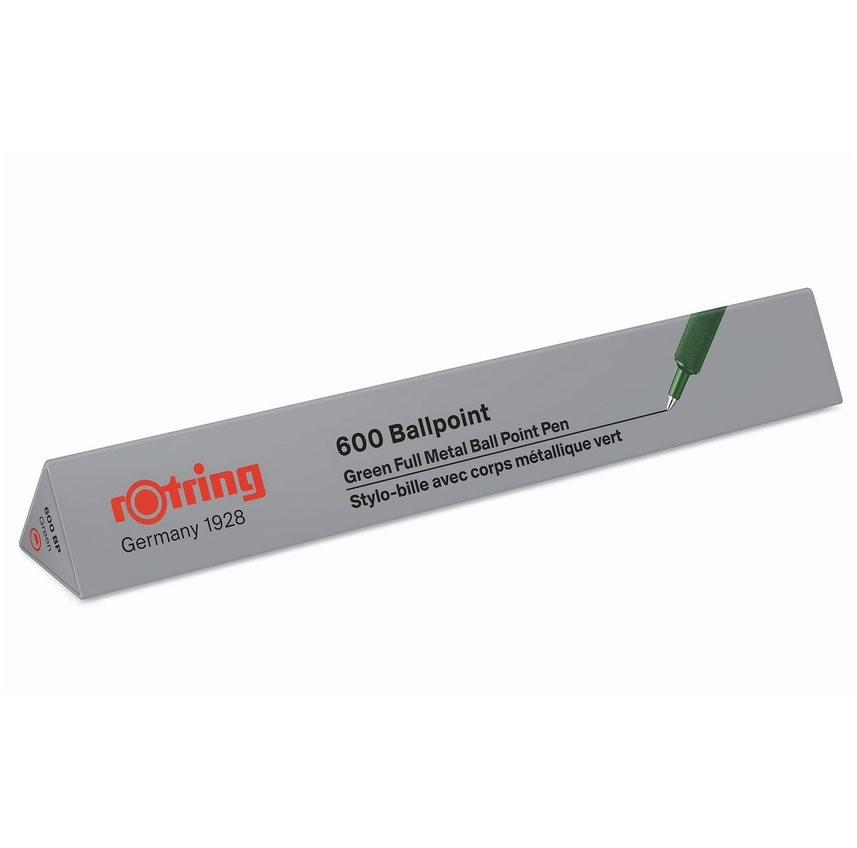 rOtring 600 Ballpoint Pen | Medium Point | Black Ink | Green Barrel | Refillable