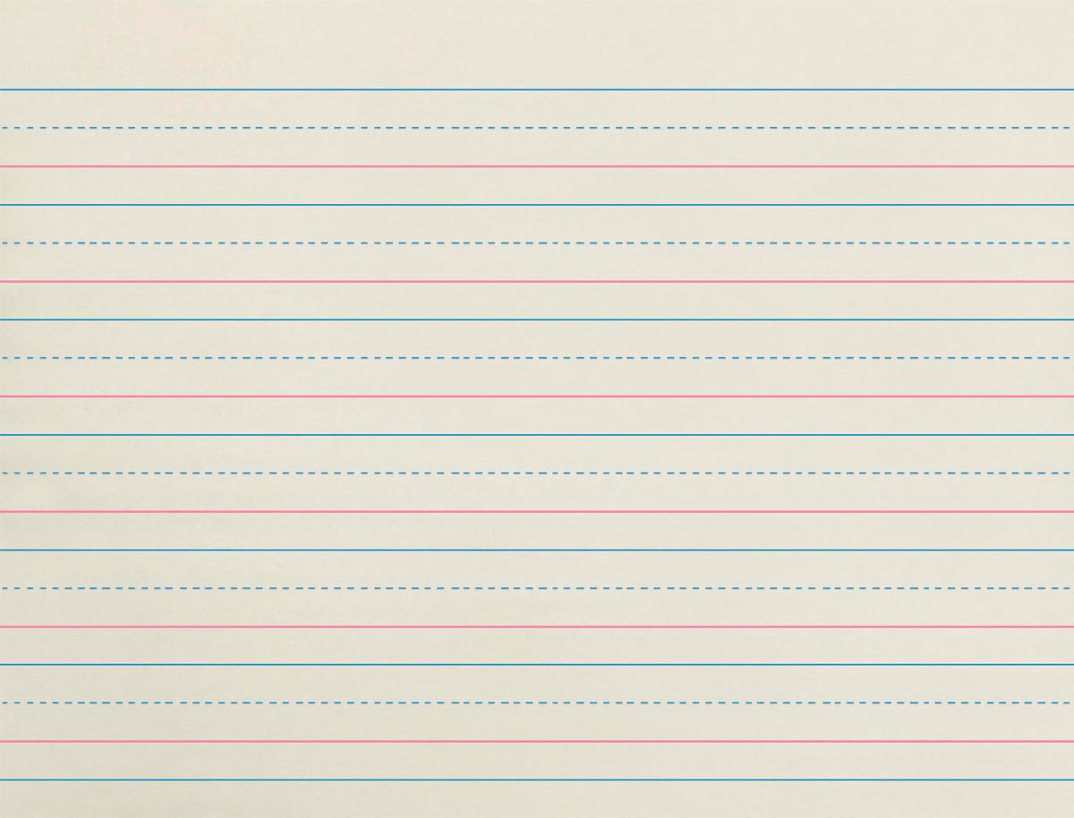 School Smart Zaner-Bloser Writing Paper, Handwriting Practice Lined Paper, Grade 2 Learning, 3/4