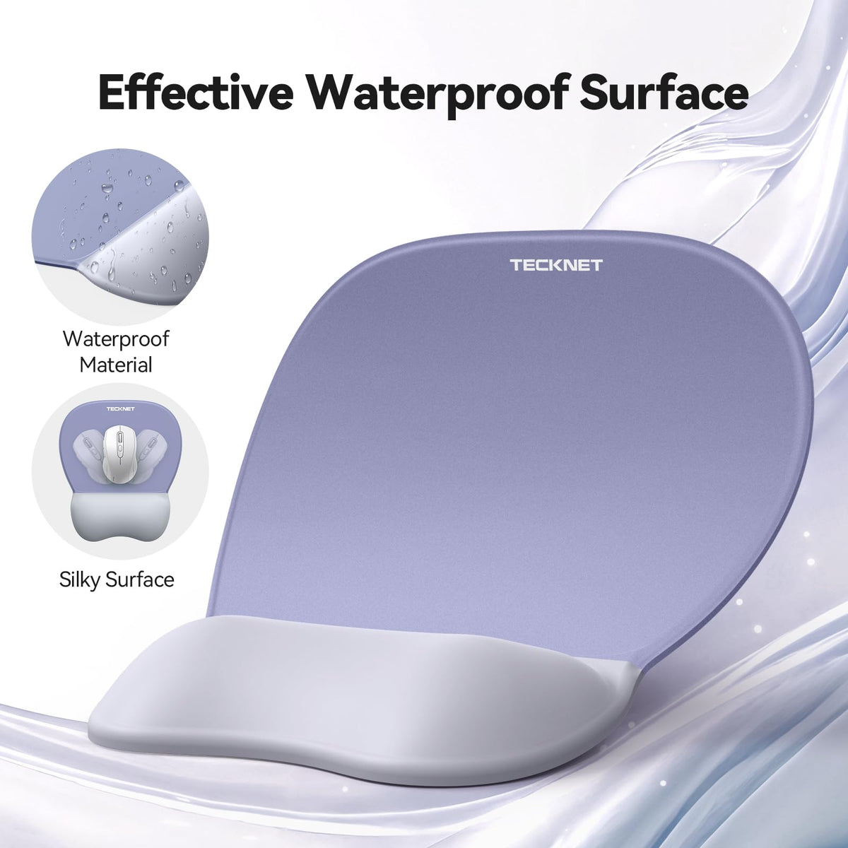 TECKNET Gel Ergonomic Mouse Pad & Keyboard Wrist Rest & Coaster