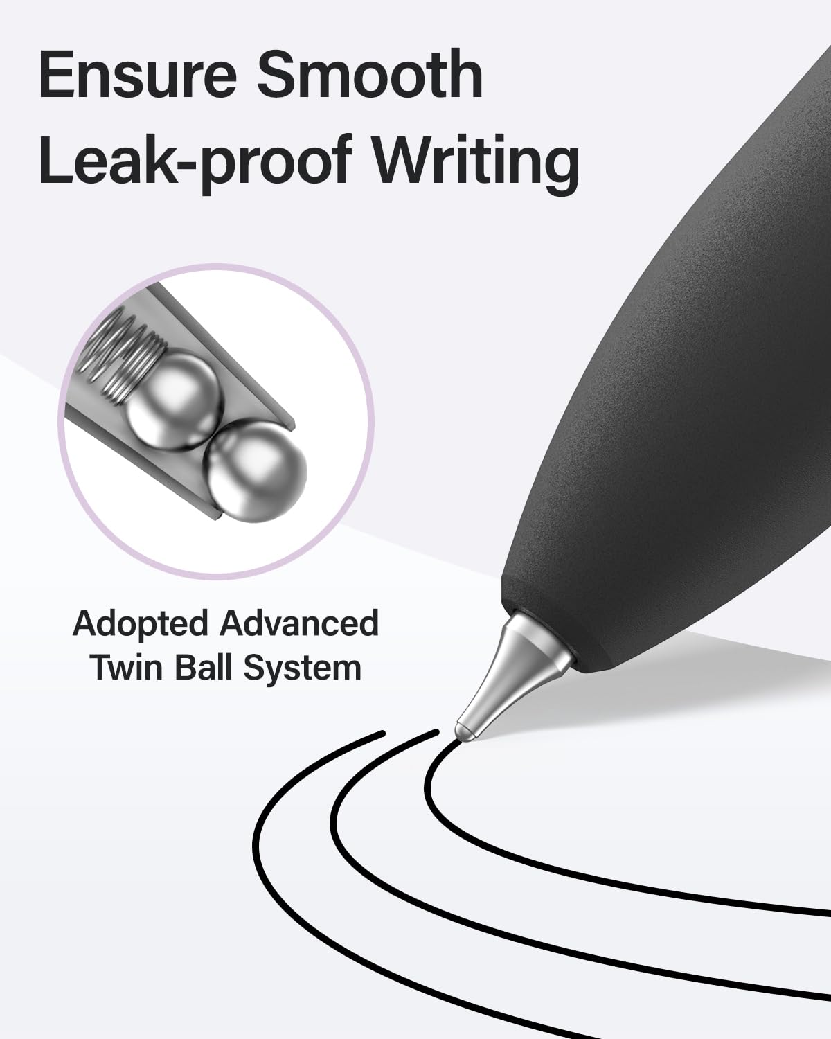 inkipen 16 Pcs Gel Pens Black Ink, Fine Point(0.5mm),with Fidget Clip