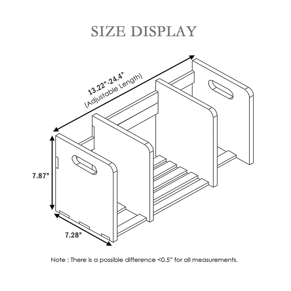 Fox Claw Desktop Bookshelf Expandable Desktop Organizer Counter Bookcase Desk Storage Organizer