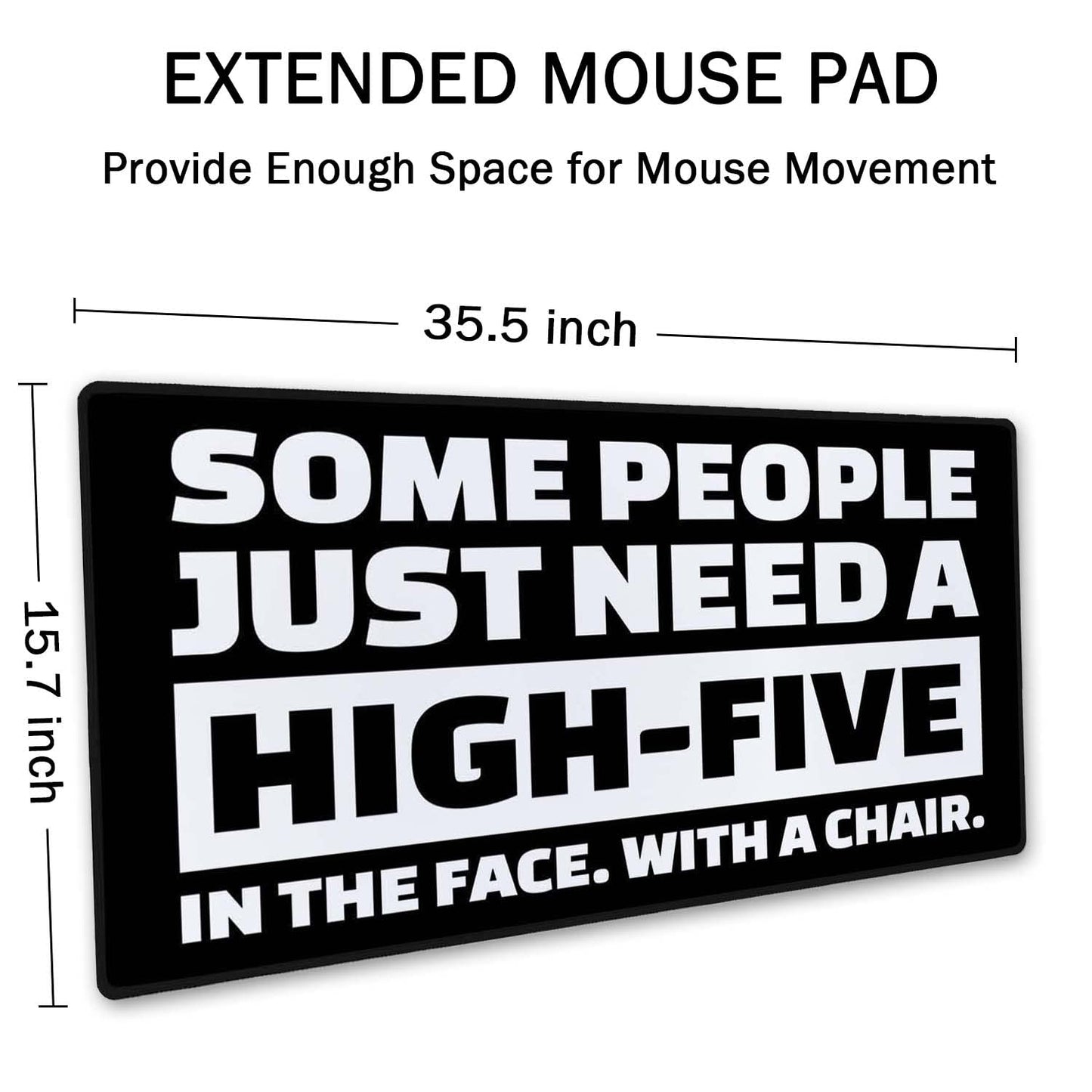 SSOIU Funny Quote Large Mouse Pad, Full Desk XXL Extended Gaming Mouse Pad 35.5" X 15.7"