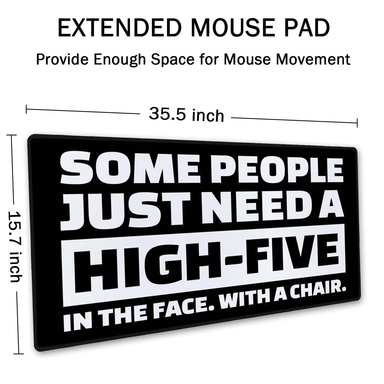 SSOIU Funny Quote Large Mouse Pad, Full Desk XXL Extended Gaming Mouse Pad 35.5" X 15.7"