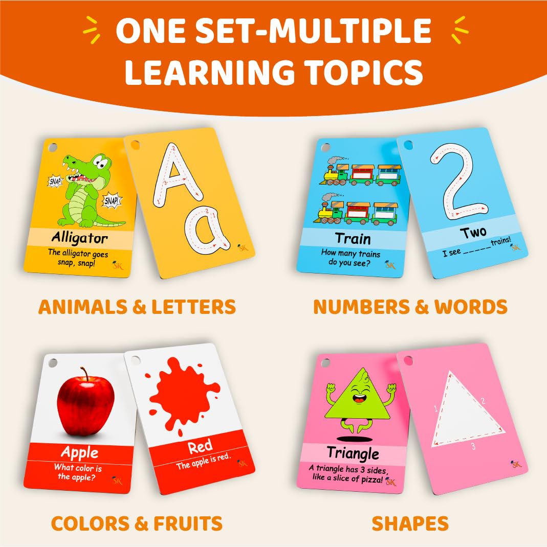 STUDYKEY ABC Flash Cards for Toddlers 1-3 |