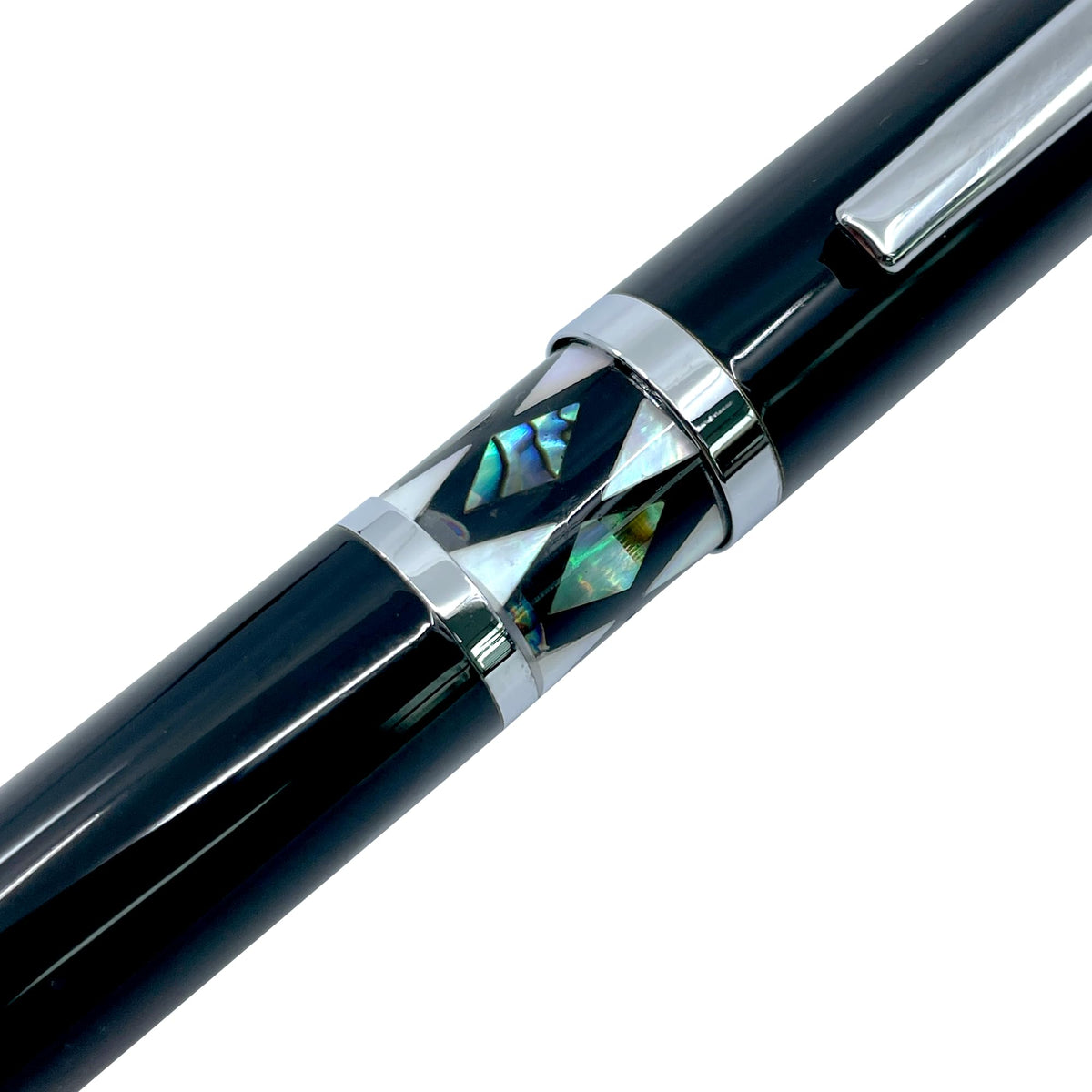 Nacreh Inlay Mother of Pearl Design Handmade Ballpoint Pen Retractable Executive Gift Deluxe