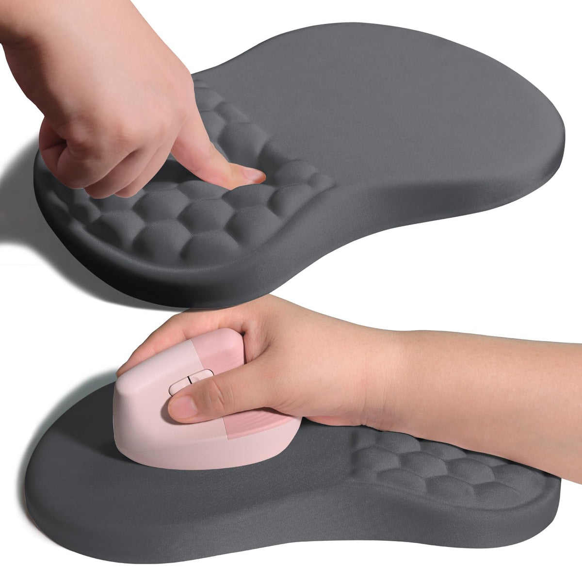 Armanza Ergonomic Joint Wrist Support Mouse Pad with Memory Foam Cushion Massage Bump, Carpal