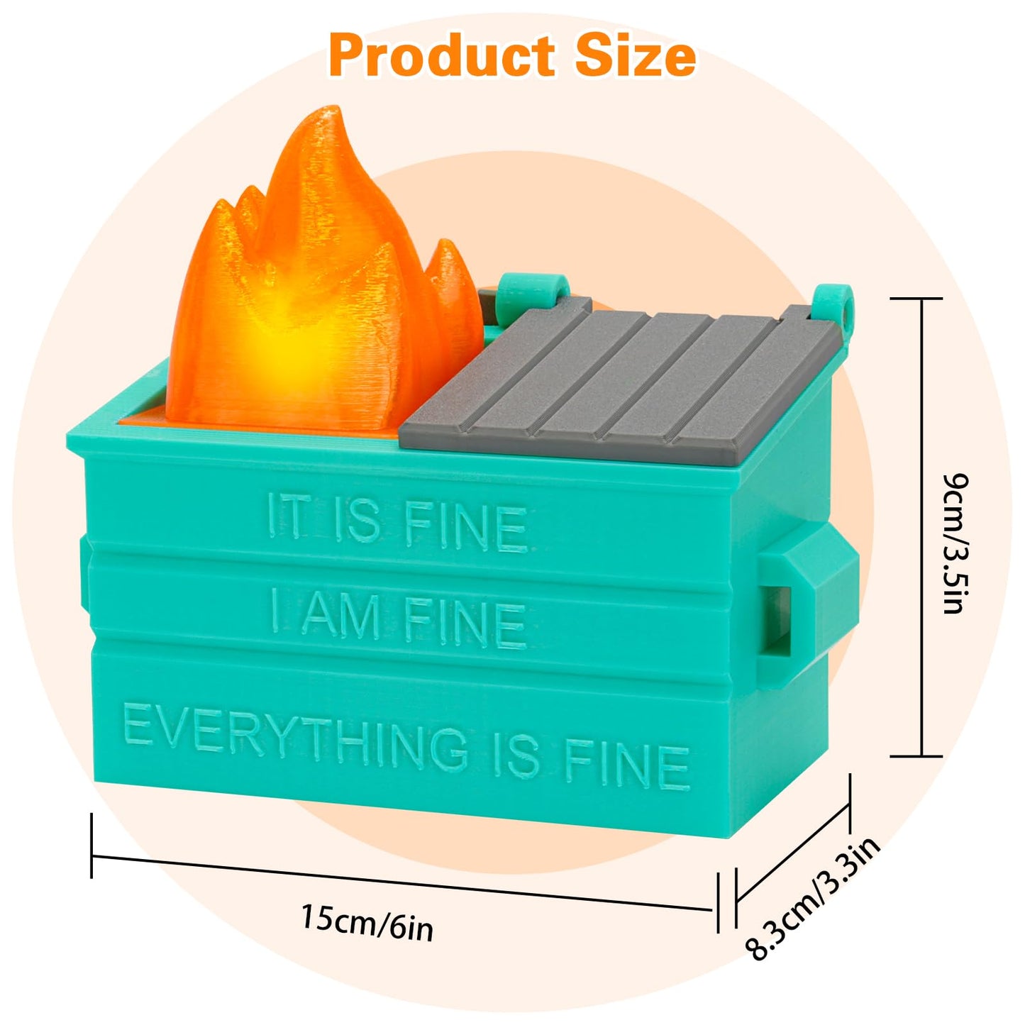 Dalycro Dumpster Fire Pencil Holder Fun Desk Accessories