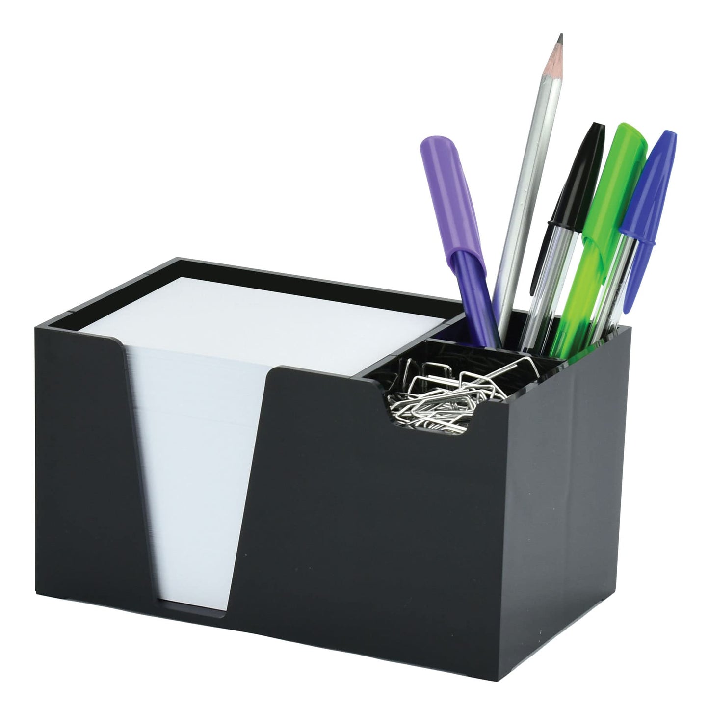 Acrimet Desktop Organizer Pencil, Pen, Paper, Clip, Caddy Holder (Plastic) (White Paper Included)