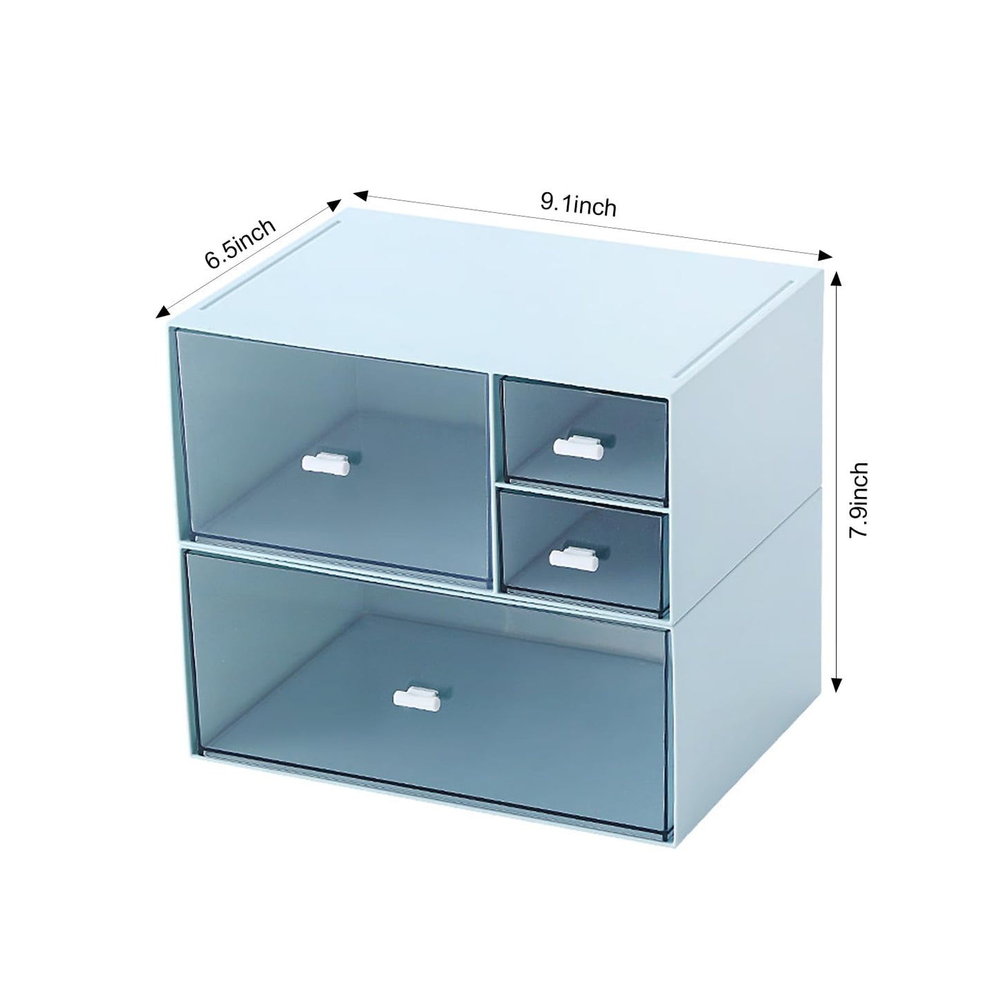 Marknor Desk Organizer with 4 Drawers, Makeup Organizer, Plastic Sundries Storage, Vanity