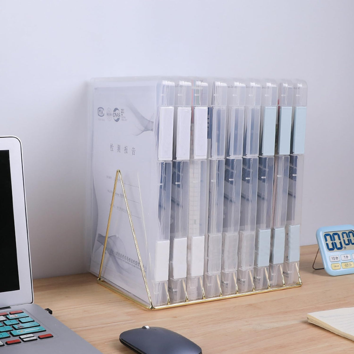 LonlyEagle 6 Pcs Clear A4 File Portable Project Case, Plastic Storage Box for 8.5" x 11" Letter
