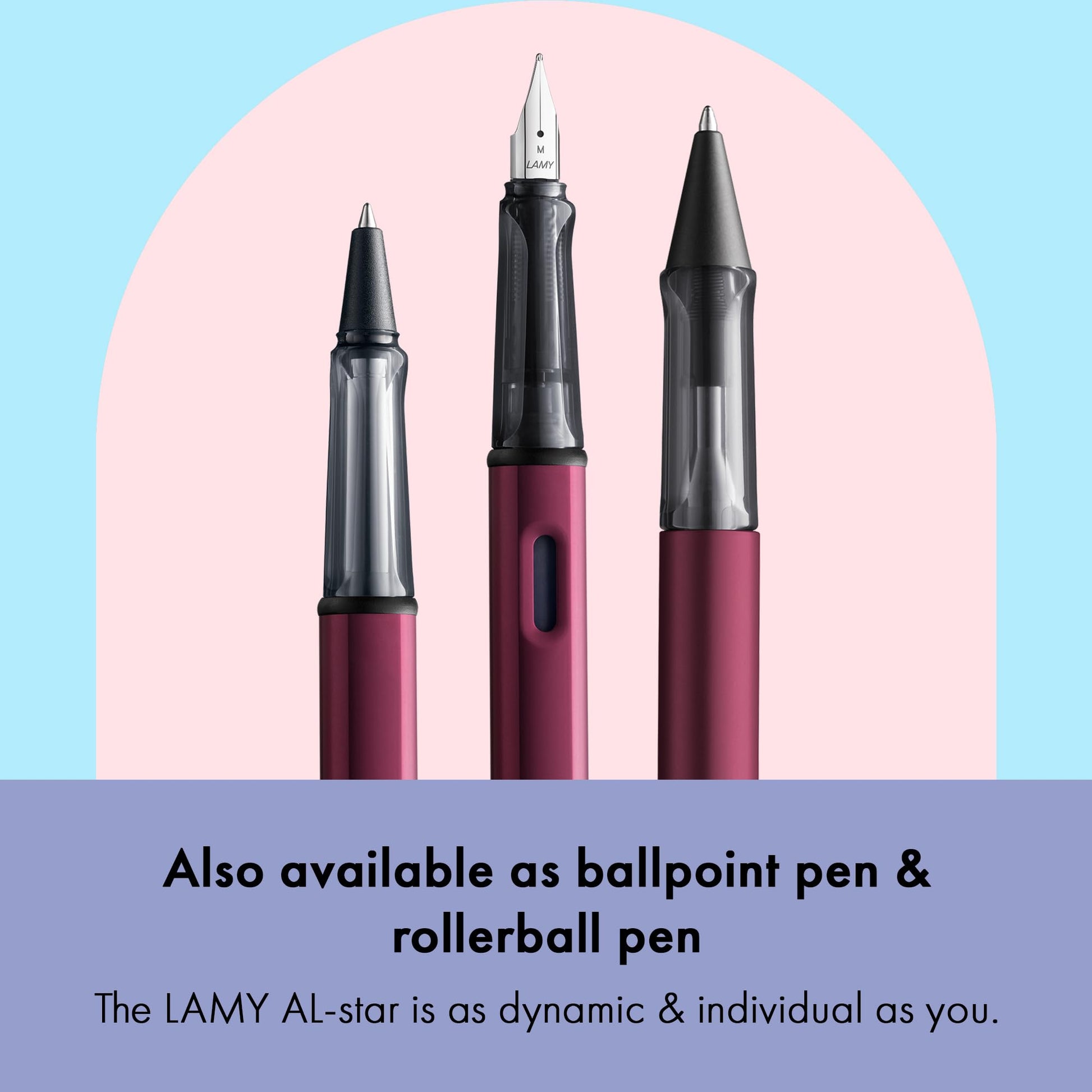 LAMY AL-star black purple - Fountain Pen with ergonomic grip & polished steel nib in size EF