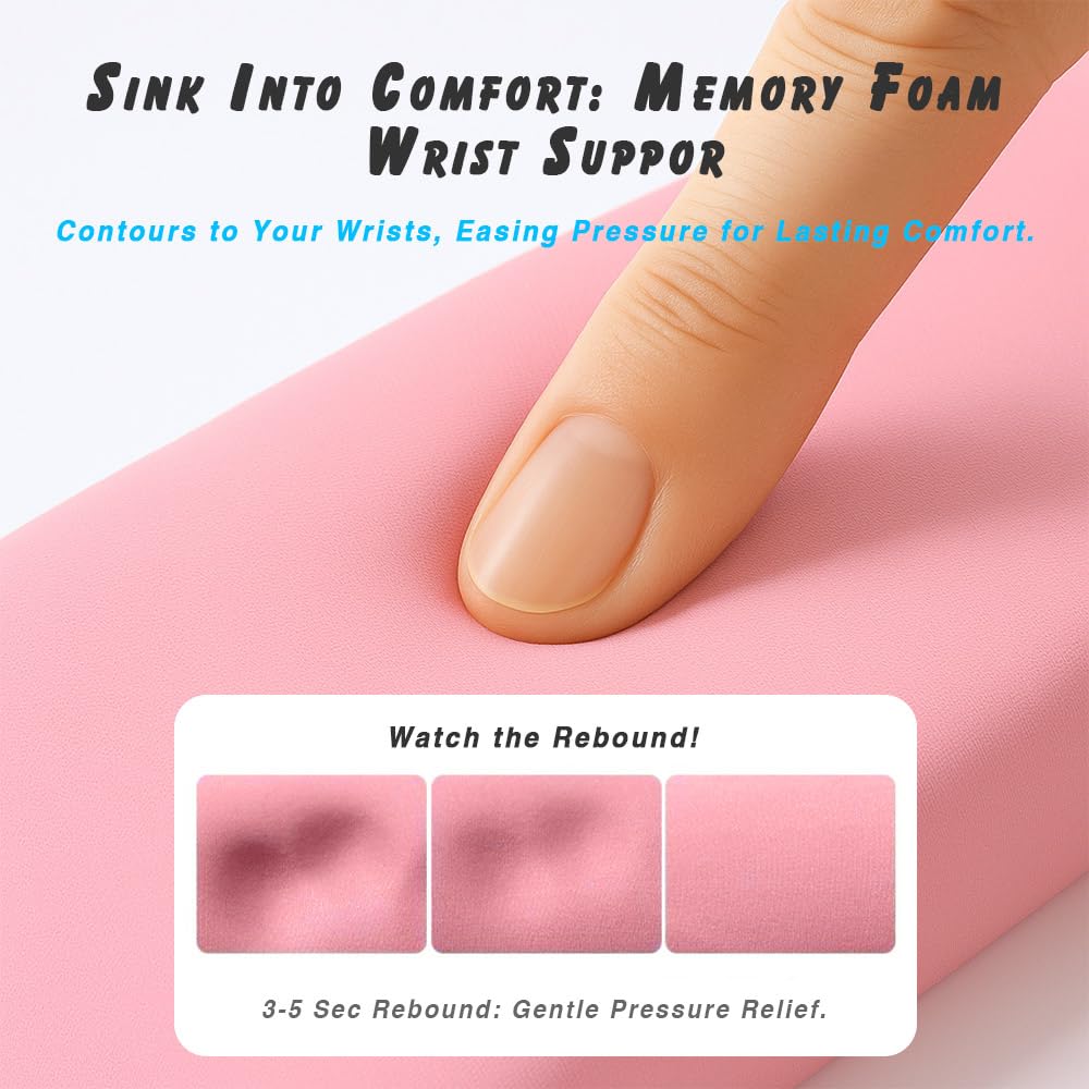 ErgoComfort Gel Wrist Rest Mouse Pad-Ergonomic Office Mousepad with Wrist Support-Non-Slip, Design