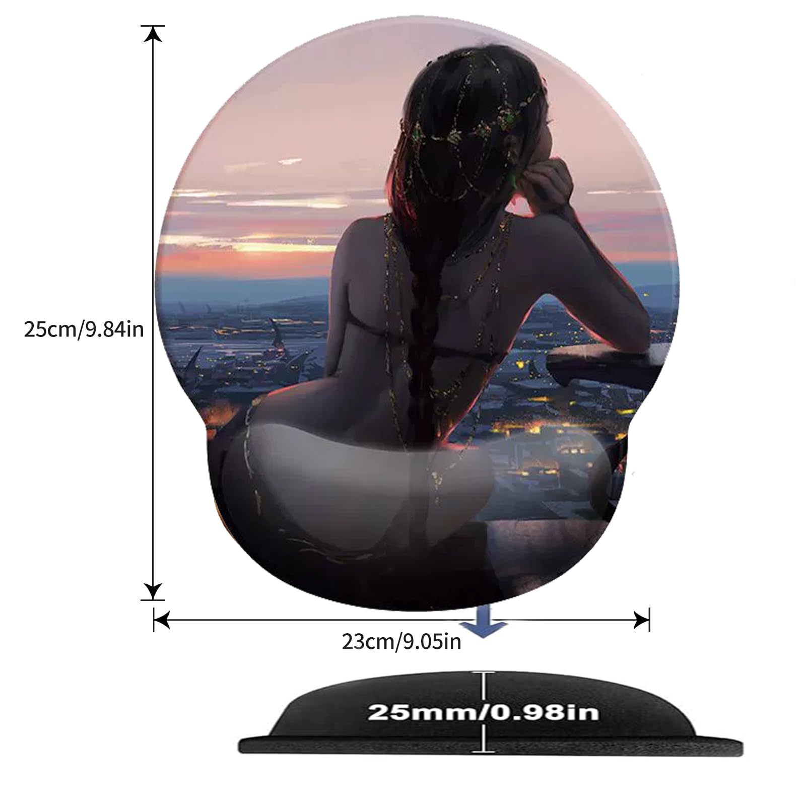Custom Mouse Pad with Wrist Support，Ergonomic Personalized Mousepad,Add Personalized Photo & Text