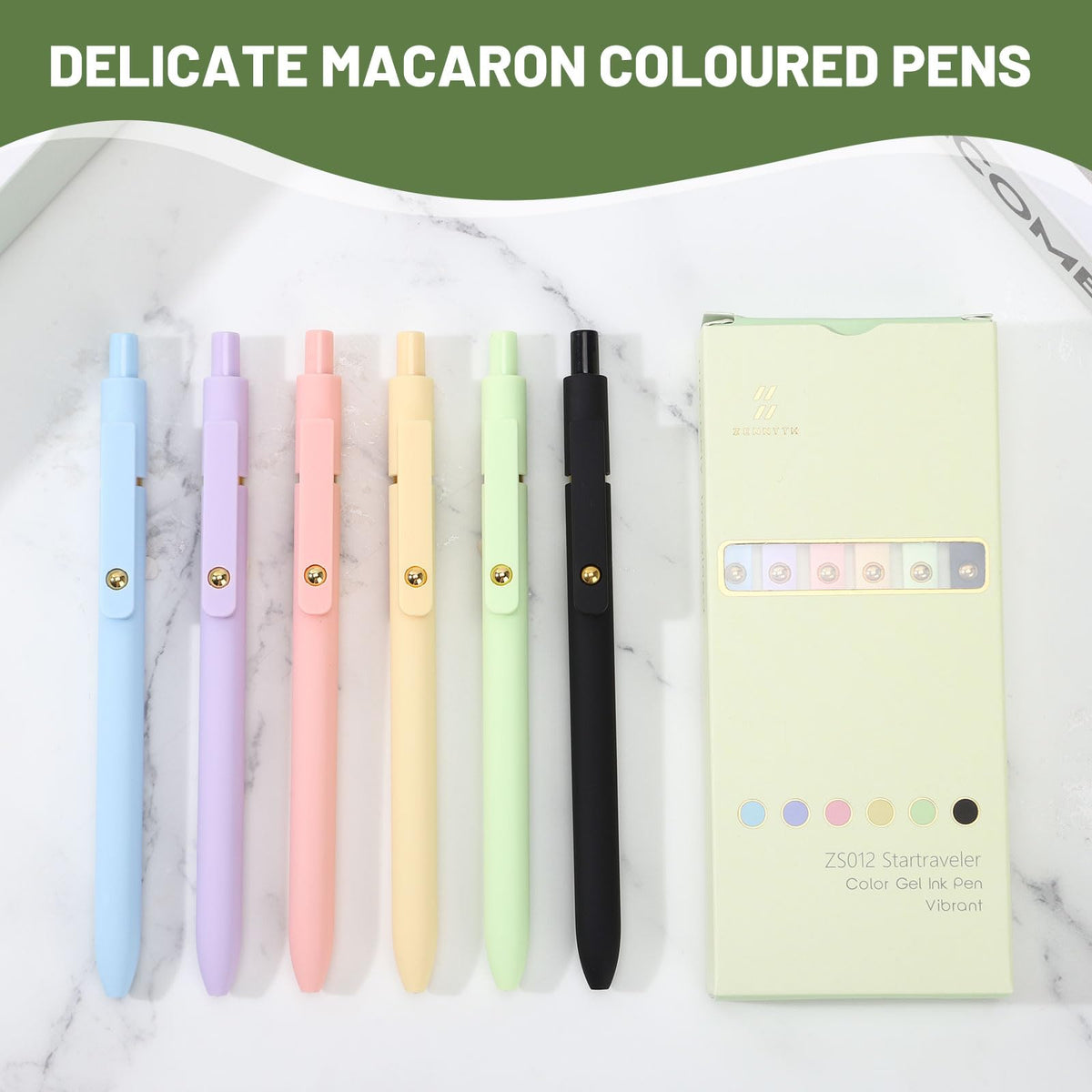 Ddaowanx Colored Gel Pens Set,0.5mm Retractable Quick Dry Ink Pens