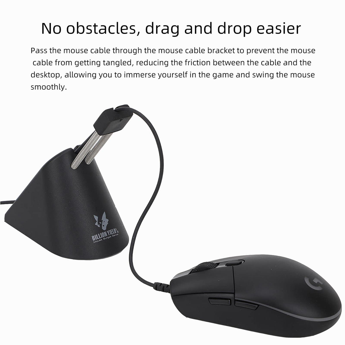 Sisyphy Gaming Mouse Bungee, Mouse Cord Holder and Cable Management Device (Primium Version 360g