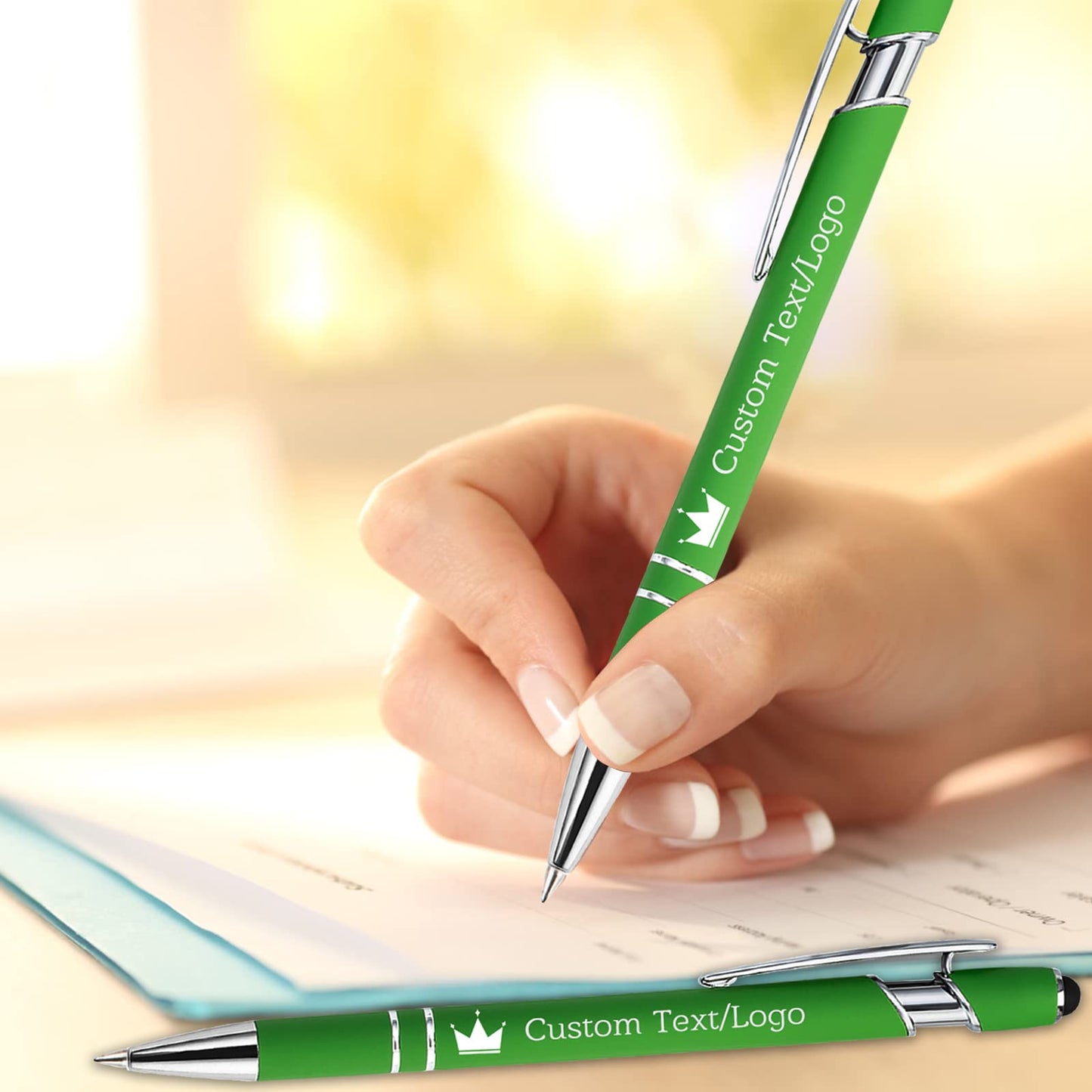 Xsersao Personalized Custom Pens with Name Logo Engraved Pen Customized Ballpoint Pens for Office