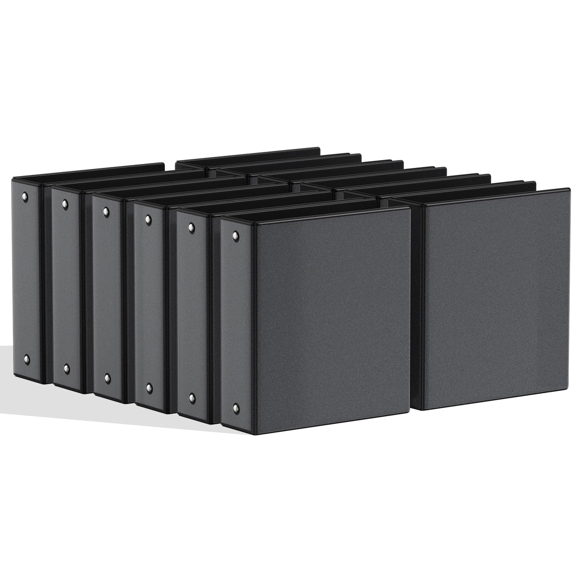 SUNEE 2 Inch Binders 3 Ring 12 Pack Bulk, PVC-Free Clear View 2" Binders (Fits 8.5x11 Inches) for