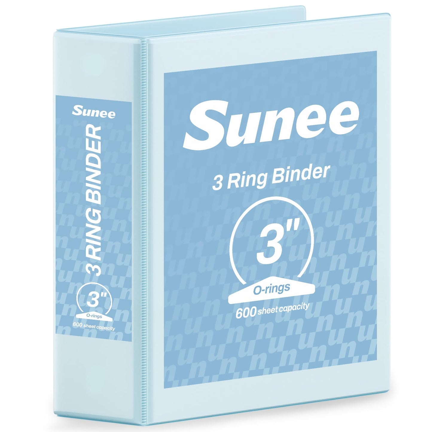 SUNEE 3 Ring Binder 3 Inch 1 Pack, Clear View Binder Three Ring PVC-Free (Fit 8.5x11 Inches) for