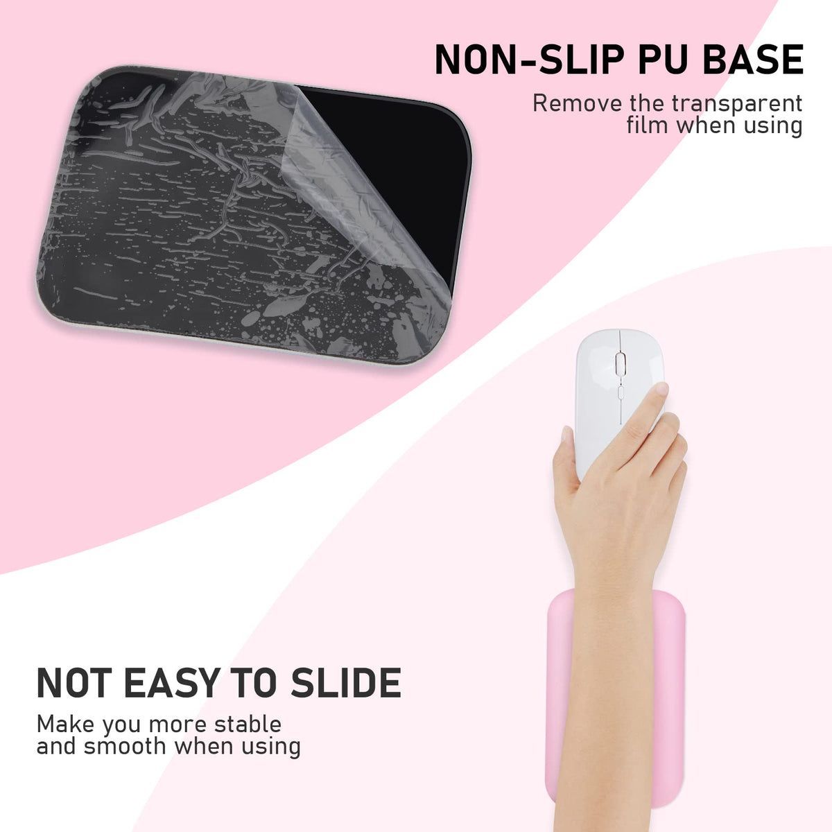 Leolee Elbow Rest Pads for Desk, Pink Ergonomic Wrist Rest Arm Rest Pads