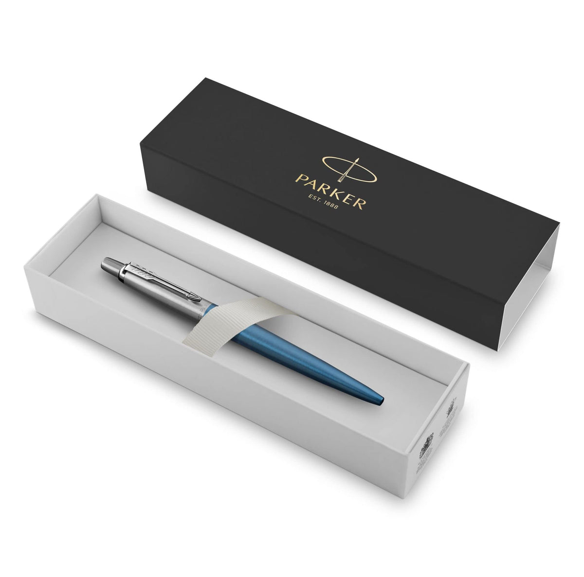 Parker Jotter Ballpoint Pen Waterloo Blue with Medium Point Blue Ink Gift Box (1953191)