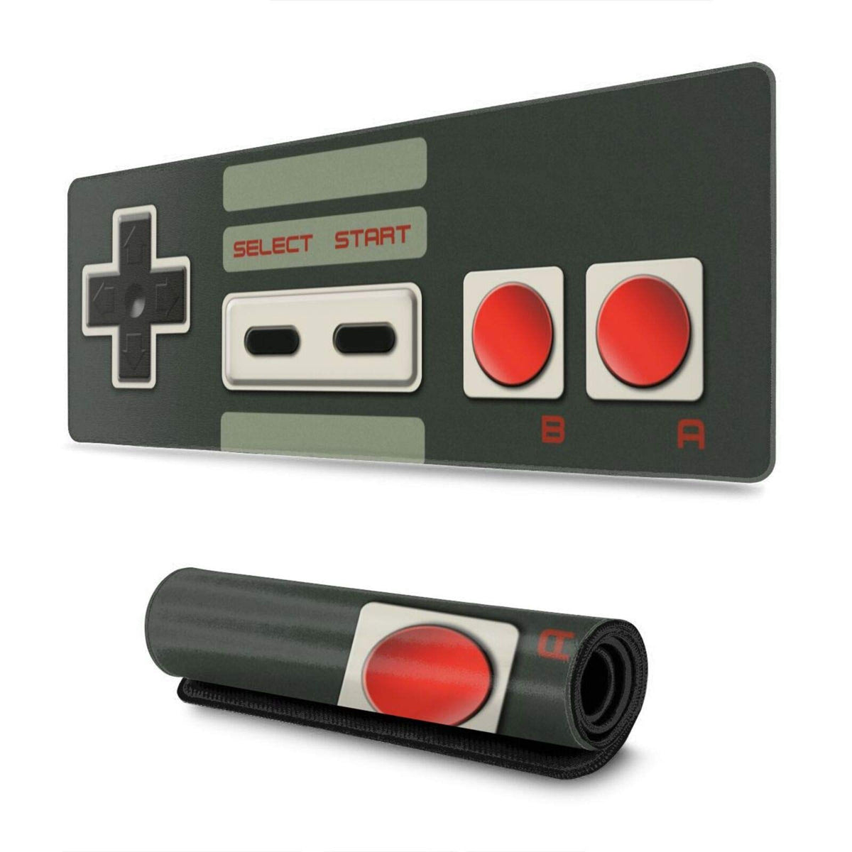 Game Console Buttons Extended Gaming Mouse Pad, Thick Large Computer Keyboard Mouse Mat, Non-Slip