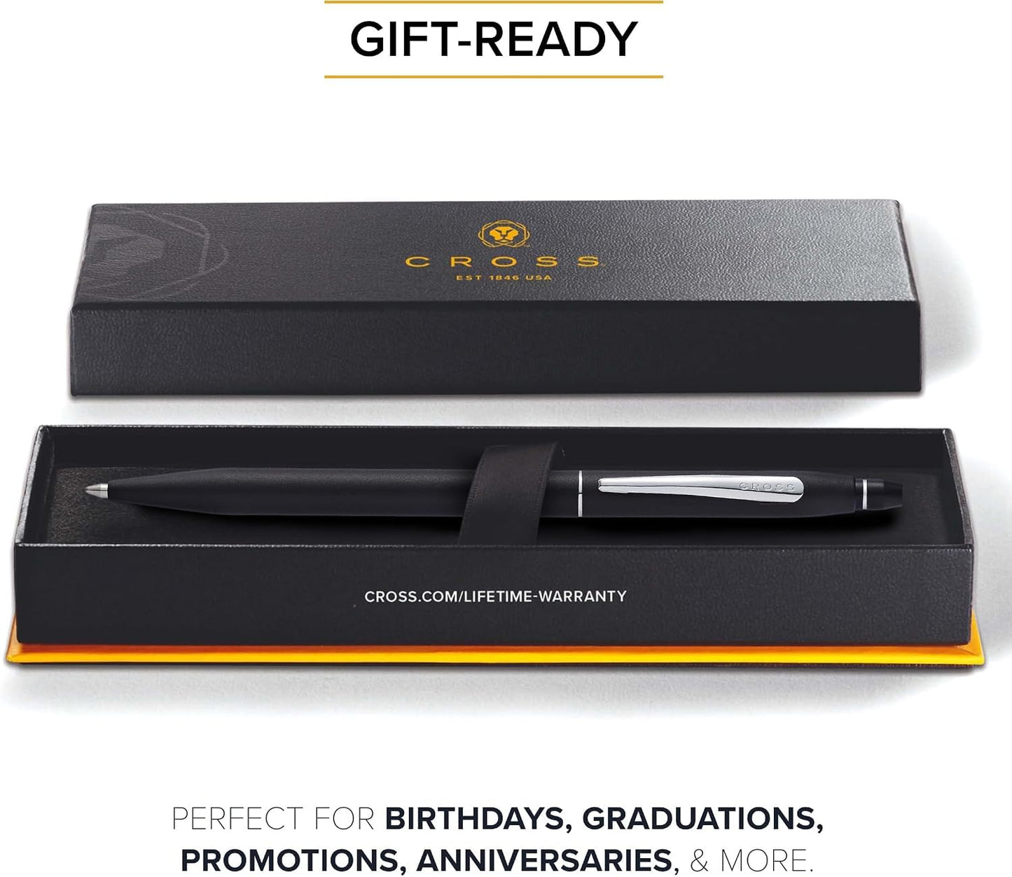 Cross Click Classic Black Selectip Ballpoint Pen,Black ink