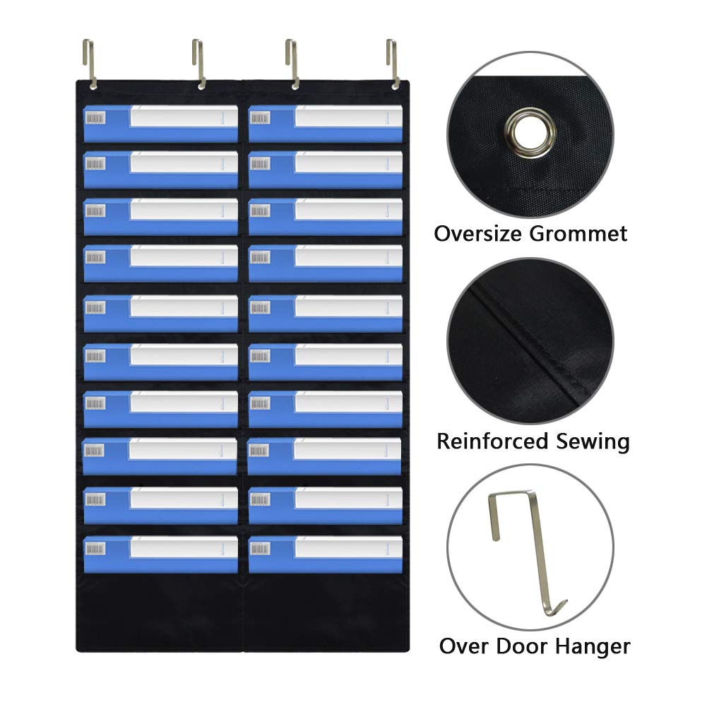 EAMAY Hanging File Folder Organizer Wall Mounted - 20 Pockets Wall File Folders, Office Supplies