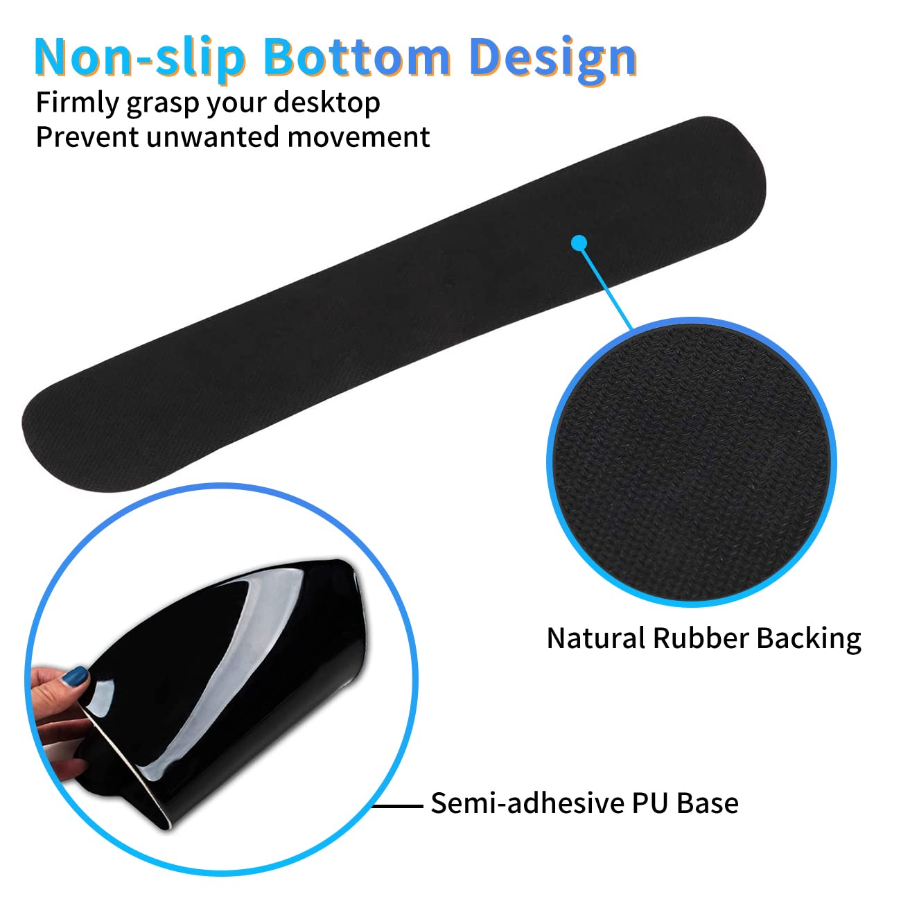 3-in-1 Ergonomic Memory Foam Keyboard Wrist Rest Pad Set, Flame Cat