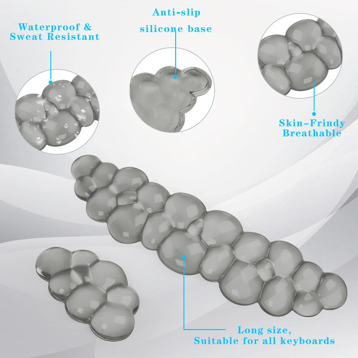 Gel Cloud Keyboard and Mouse Wrist Rest, Cute Wrist Support and Arm Support Keyboard Rest for