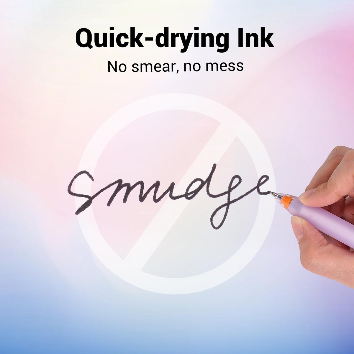 WRITECH Retractable Gel Ink Pens: 0.5mm Black-Ink Switch Between Silent and Clicky Soft Grip Fine