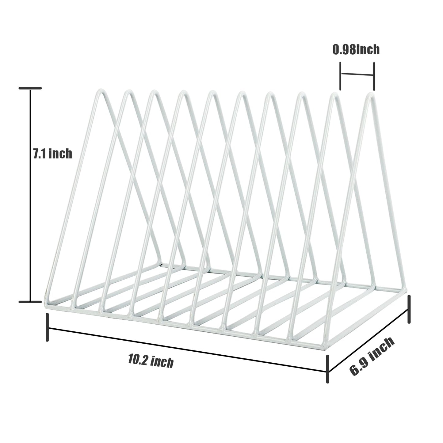 EASEPRES Vinyl Record Holder Storage, 9 Slot Metal Magazine Book Album Display Rack, Stylish