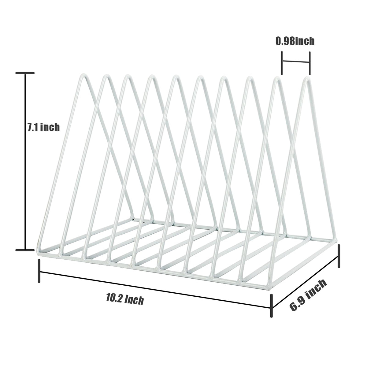 EASEPRES Vinyl Record Holder Storage, 9 Slot Metal Magazine Book Album Display Rack, Stylish