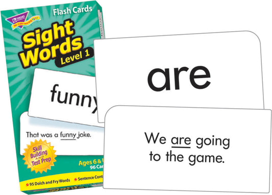Trend Enterprises: Sight Words Level 1 Sill Drill Flash Cards, Dolch and Fry Words, Sentence