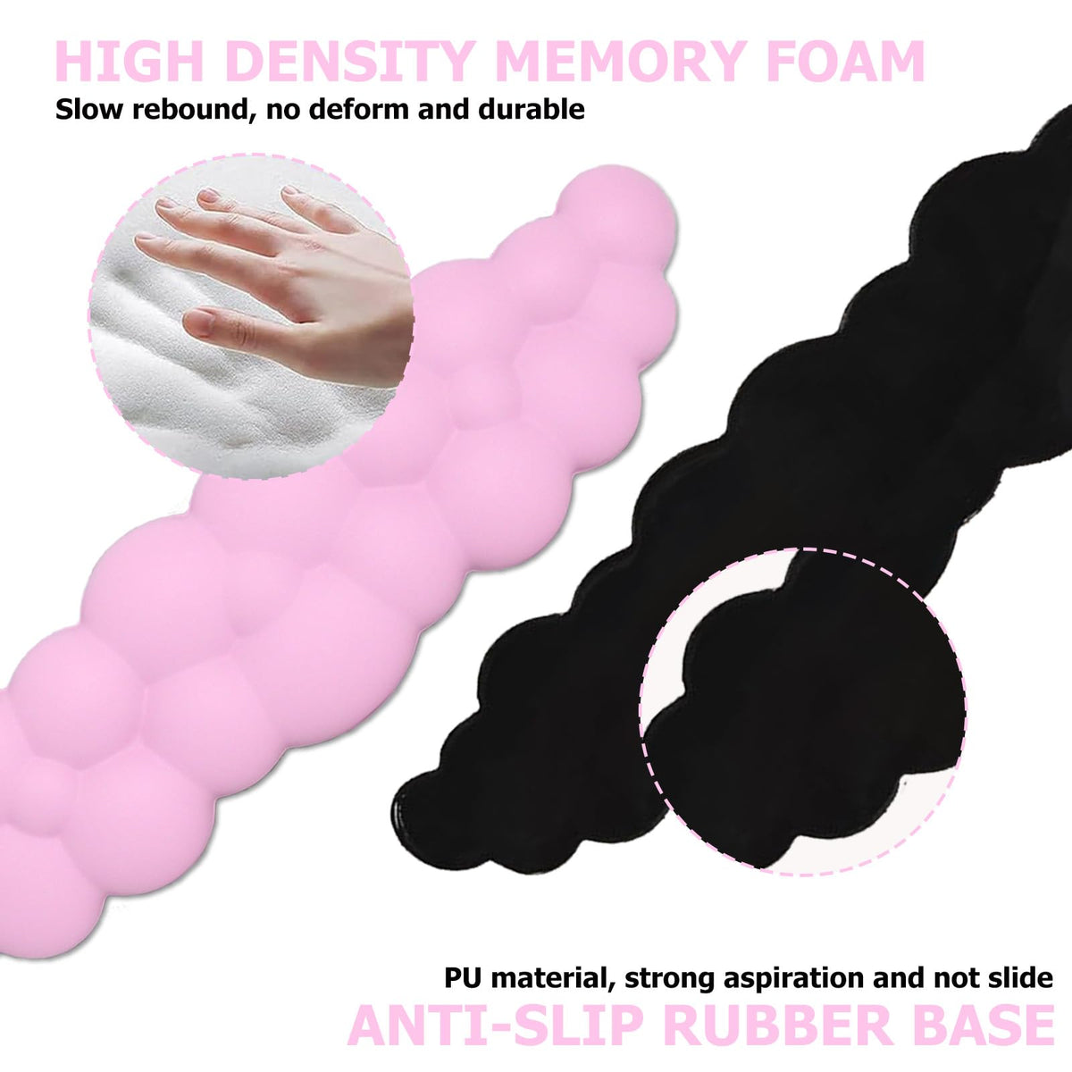 Cloud Wrist Rest Keyboard, Ergonomic Keyboard Wrist Rest, Pink