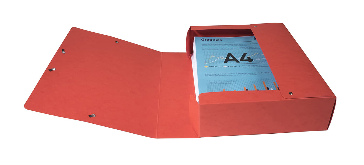 Exacompta - Ref 50835E - Pressboard Filing Box - 250 x 330mm in Size, Suitable for Holding A4