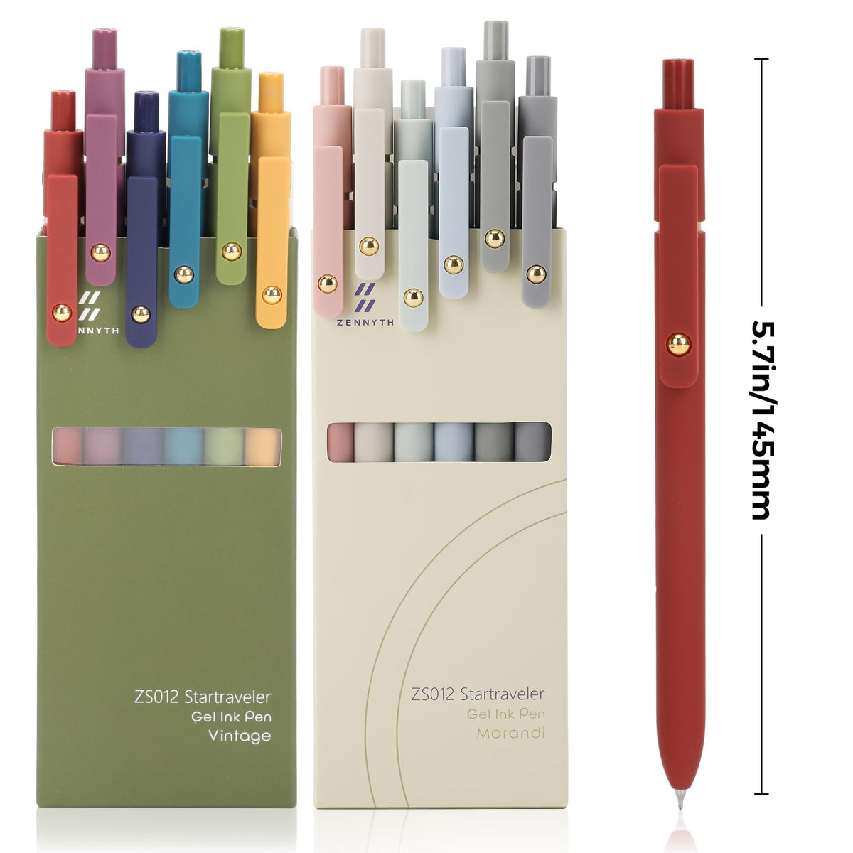 Ddaowanx Gel Pens Set,12 Pcs 0.5mm Retractable Quick Dry Black Ink Pens