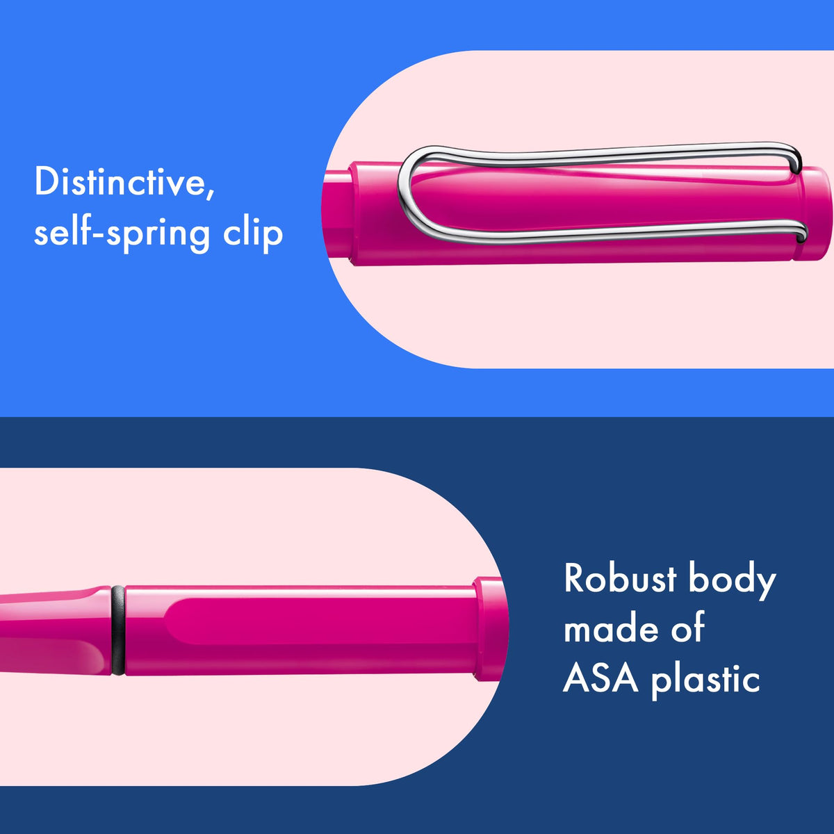 Lamy safari pink - Rollerball Pen with ergonomic grip & line width M - for pleasant long writing