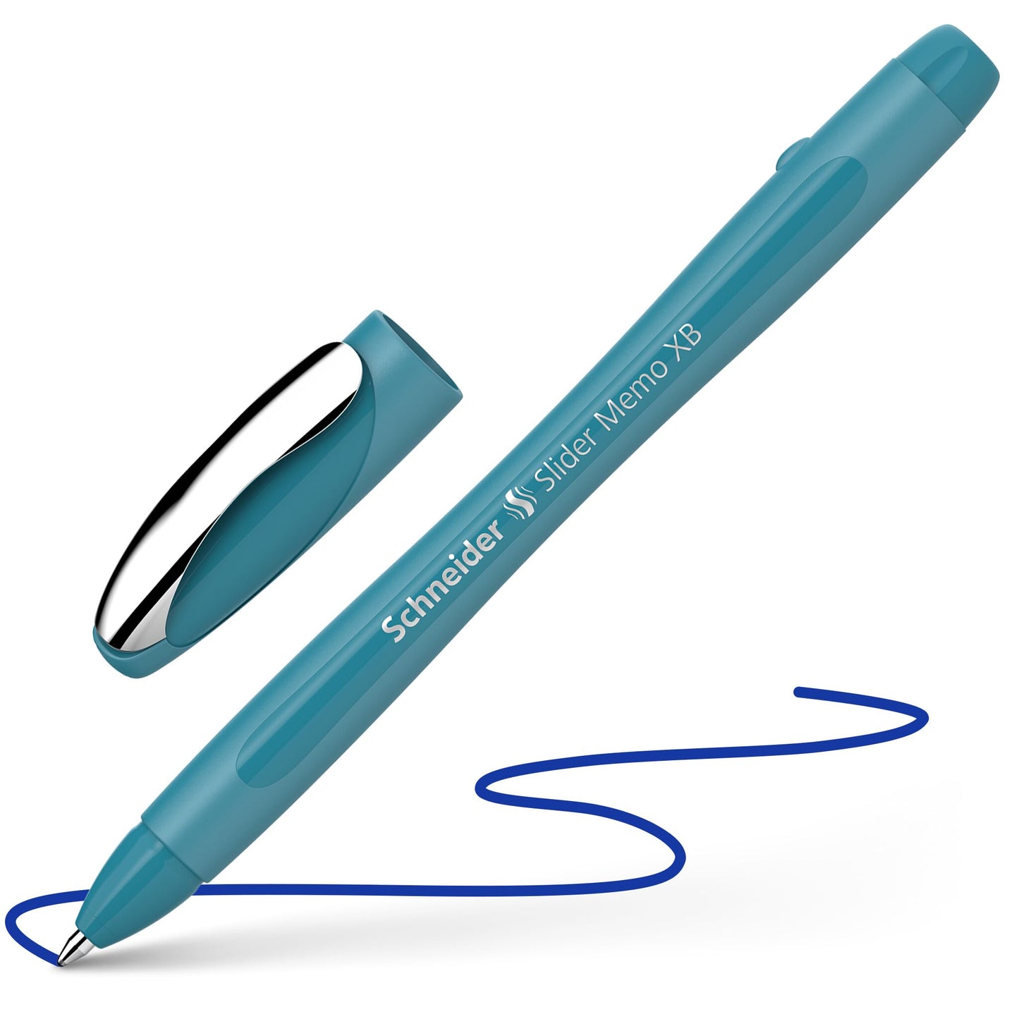 Schneider Slider Memo XB Ballpoint Pen (Colour Edition with Cap, Line Width: XB) Pack of 10, Case
