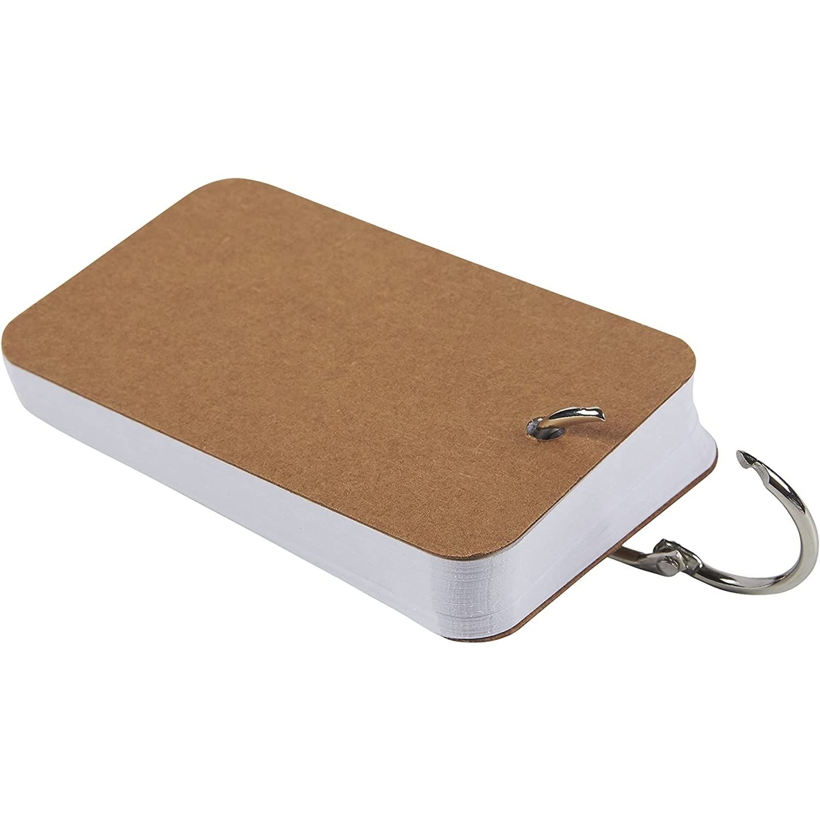 Blank Flash Cards - Notecards with Ring - Portable Mini Flashcards for Studying - Heavy 250 GSM