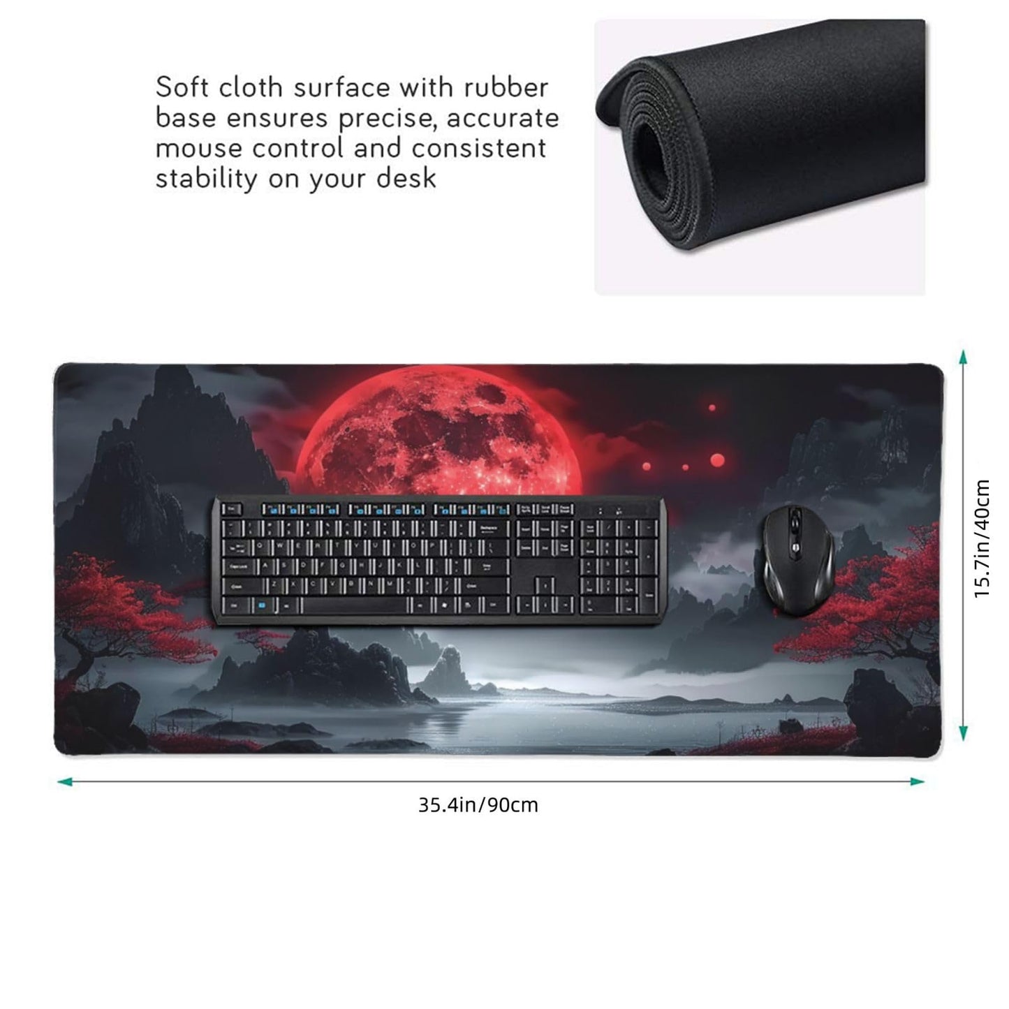 35.4 x 15.7 in, Waterproof XXL Large Mouse Pad for Desk, Extended Keyboard Mouse Mat for Computer
