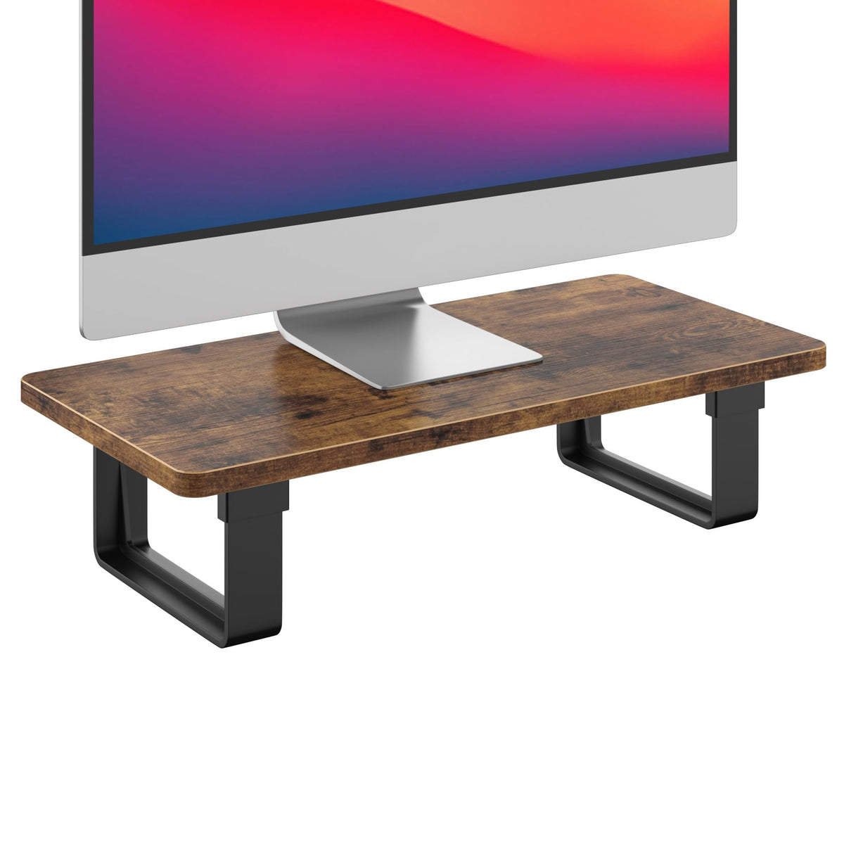 Monitor Stand Riser with 50 LB Capacity, Stable Wood Computer Monitor Stand for Desk Organizers