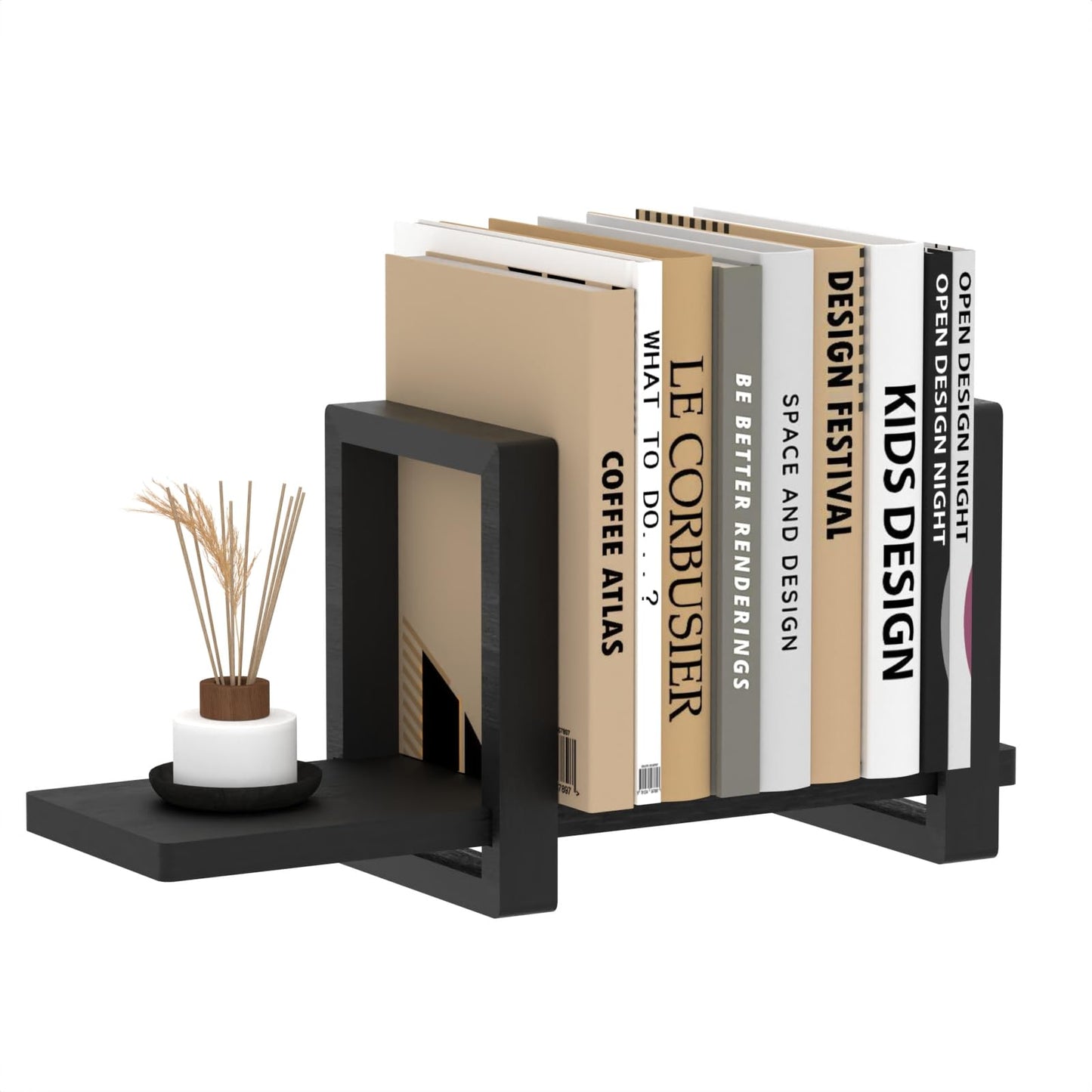 YUELGUANG Adjustable Desktop Bookshelf Wooden Desk Book Holder Organizer Tabletop Bookshelf Mini